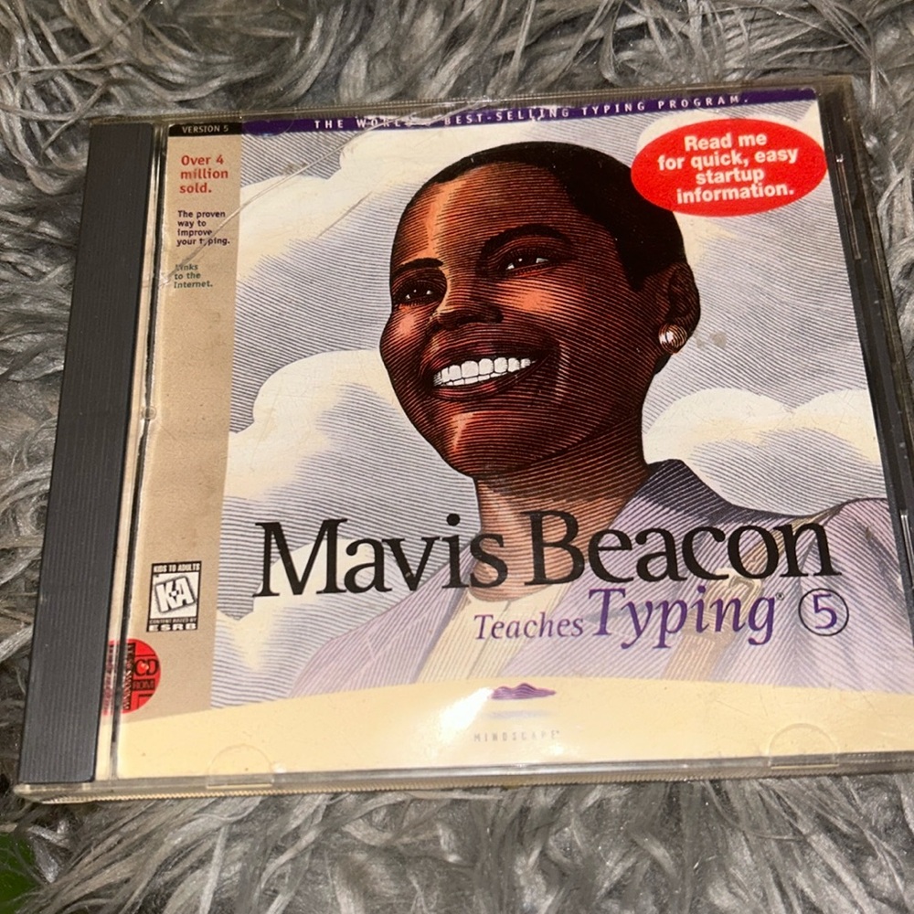 Retro Mindscape Mavis Beacon Teaches Typing 5 CD ROM PC Games